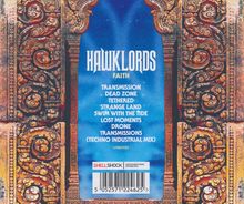 Es steht: "HAWKLORDS FAITH," gefolgt von einer Trackliste. Ornamente zieren den Rand.