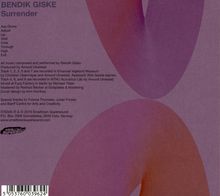 Bendik Giske: Surrender, CD