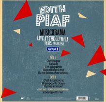 Edith Piaf (1915-1963): Musicorama - Live At The Olympia Paris (Mars 1958) - Europe 1 (Limited Edition) (Red Vinyl), LP