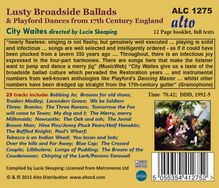 Lusty Broadside Ballads &amp; Playford Dances from 17th Century England, CD