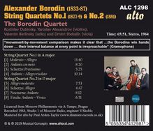 Alexander Borodin (1833-1887): Streichquartette Nr.1 &amp; 2, CD