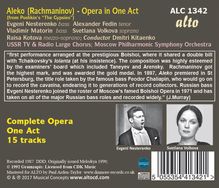 Sergej Rachmaninoff (1873-1943): Aleko, CD