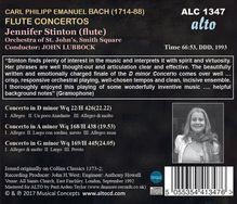 Carl Philipp Emanuel Bach (1714-1788): Flötenkonzerte Wq.22,168,169, CD