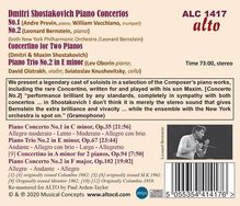 Dmitri Schostakowitsch (1906-1975): Klavierkonzerte Nr.1 &amp; 2, CD