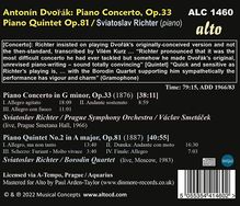 Antonin Dvorak (1841-1904): Klavierkonzert op.33, CD