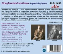 Erich Wolfgang Korngold (1897-1957): Streichquartett Nr.3 op.34, CD