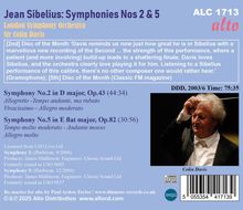 "Jean Sibelius: Symphonies Nos 2 & 5. London Symphony Orchestra, Sir Colin Davis. Bild mit Dirigenten Colin Davis."
