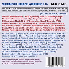 Dmitri Schostakowitsch (1906-1975): Symphonien Nr.1-15, 12 CDs