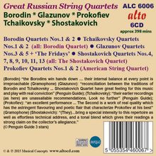 Alexander Borodin (1833-1887): Great Russian String Quartets, 6 CDs