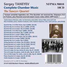 Serge Tanejew (1856-1915): Kammermusik (Gesamtaufnahme), 10 CDs