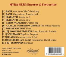 Myra Hess - Encores &amp; Favourites, CD