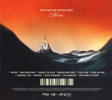 Oben steht "Selah Sue and the Gallands" und "Movin'". Unten eine Liste von 11 Titeln. Wellen und Abendhimmel im Hintergrund.