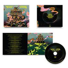 Text: "Nightmares on Wax vs Adrian Sherwood", "In A Space Outta Dub". Illustration: Bunte Soundanlage, psychedelisches Design.