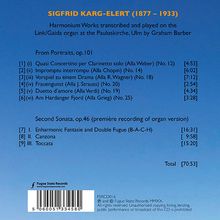 Sigfrid Karg-Elert (1877-1933): Werke für das Harmonium in Bearbeitungen für Orgel, CD
