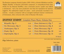 Anatoly Liadow (1855-1914): Sämtliche Klavierwerke Vol.1, CD