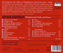 Arthur Hartmann (1881-1956): Miniaturen für Violine &amp; Klavier, CD
