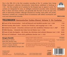 Georg Philipp Telemann (1681-1767): Harmonischer Gottesdienst Vol.5 (Kantaten für hohe Stimme, Violine, Bc / Hamburg 1725/26), CD