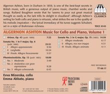 Algernon Ashton (1859-1937): Werke für Cello &amp; Klavier Vol.1, CD