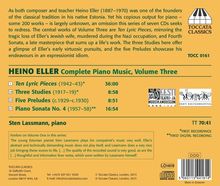 Heino Eller (1887-1970): Sämtliche Klavierwerke Vol.3, CD