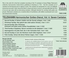 Georg Philipp Telemann (1681-1767): Harmonischer Gottesdienst Vol.6 (Kantaten für hohe Stimme, Oboe, Bc / Hamburg 1725/26), CD