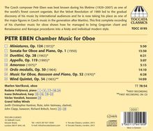 Petr Eben (1929-2007): Kammermusik mit Oboe, CD
