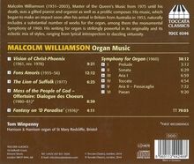 Malcolm Williamson (1931-2003): Orgelwerke, CD