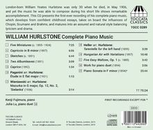 William Hurlstone (1876-1906): Sämtliche Klavierwerke, CD