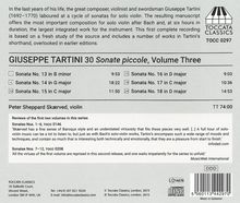Giuseppe Tartini (1692-1770): Sonaten für Violine solo Nr.13-18, CD