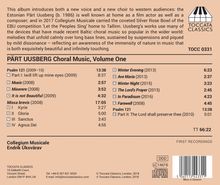 Pärt Uusberg (geb. 1986): Chormusik Vol.1, CD