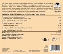 Tadeusz Majerski (1888-1963): Concerto-Poem für Klavier &amp; Orchester, CD