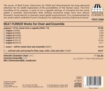 Beat Furrer (geb. 1954): Werke für Chor &amp; Ensemble, CD