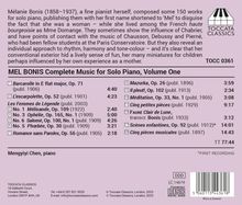 Melanie (Mel) Bonis (1858-1937): Sämtliche Klavierwerke Vol.1, CD