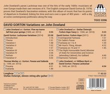 David Gorton (geb. 1978): Variations on John Dowland, CD