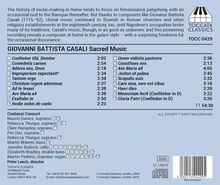 Giovanni Battista Casali (1715-1792): Geistliche Musik aus Rom (18. Jahrhundert), CD