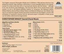 Christopher Wright (geb. 1954): Geistliche Chorwerke, CD