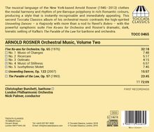 Arnold Rosner (1945-2013): Orchesterwerke Vol.2, CD