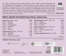 Emile Jaques-Dalcroze (1865-1950): Klavierwerke Vol.1, CD