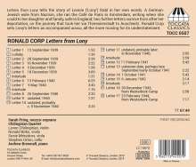Ronald Corp (geb. 1951): Letters from Lony (Liederzyklus), CD