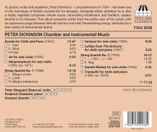 Peter Dickinson (geb. 1934): Kammermusik, CD