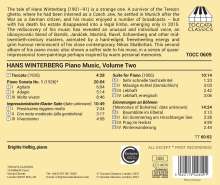 Hans Winterberg (1901-1991): Klavierwerke Vol.2, CD