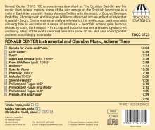 Ronald Center (1913-1973): Instrumental- und Kammermusik Vol.3, CD