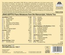 Janis Kepitis (1908-1989): Piano Miniatures from the Manuscripts Vol.2, CD