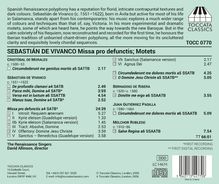 TOCC 0770. TOCCATA CLASSICS. SEBASTIÁN DE VIVANCO Missa pro defunctis; Motets.  The Renaissance Singers. Director: David Allinson.