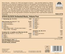 TOCC 0778  
STEVE ELCOCK Orchestral Music, Volume Four  
Paul Silverthorne, viola  
Moravian Philharmonic Orchestra  
Kenneth Woods, conductor  
Toccata Classics Logo, Klaviertasten oben rechts