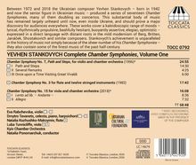 YEVHEN STANKOVYCH Complete Chamber Symphonies, Volume One, mit drei Symphonien und ihren Zeitangaben. Eine CD-Hülle.