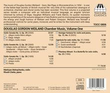 Douglas Gordon Weiland Chamber Music, Volume One. Violin Sonatas und andere Werke, gespielt von Markiyan Melnychenko und Rhodri Clarke.