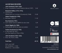 Duo van Vliet - Lachrymae Revisited, CD