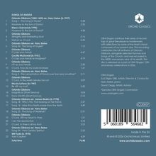 Eine Auflistung von Musikstücken mit Titeln, Komponisten und Laufzeiten plus eine Beschreibung über ORA Singers. Rechts oben ist ein Logo von Orchid Classics.