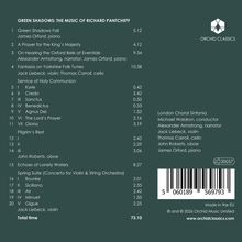 Titel: GREEN SHADOWS: THE MUSIC OF RICHARD PANTCHEFF. Enthält Werke mit Klavier, Violine, Cello, Oboe. Total Time: 73.10.