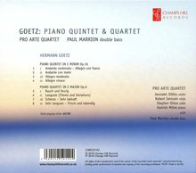 Hermann Goetz (1840-1876): Klavierquartett E-Dur op.6, CD